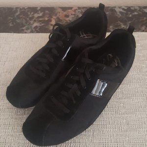 Coach Shoes 'Hadley' Black Monogram Size 7 US Q1236 Designer Sneakers Used